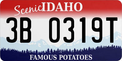 ID license plate 3B0319T