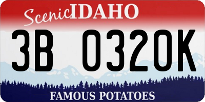 ID license plate 3B0320K