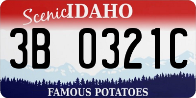 ID license plate 3B0321C
