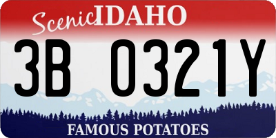 ID license plate 3B0321Y