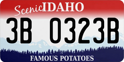 ID license plate 3B0323B