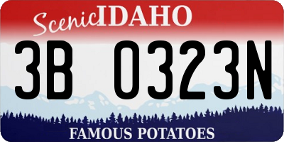 ID license plate 3B0323N