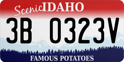 ID license plate 3B0323V