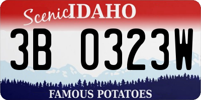 ID license plate 3B0323W