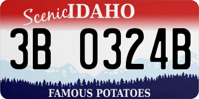 ID license plate 3B0324B