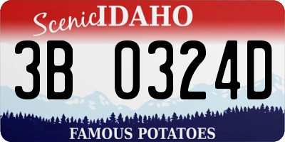ID license plate 3B0324D