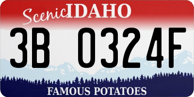 ID license plate 3B0324F