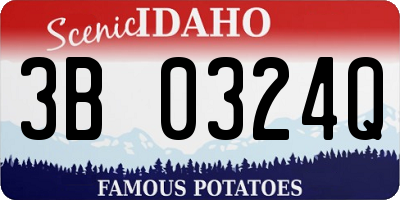 ID license plate 3B0324Q