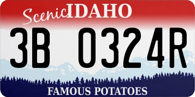 ID license plate 3B0324R