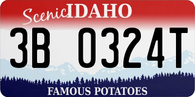 ID license plate 3B0324T