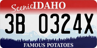ID license plate 3B0324X