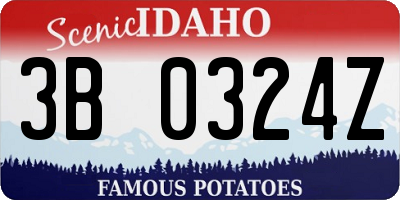 ID license plate 3B0324Z