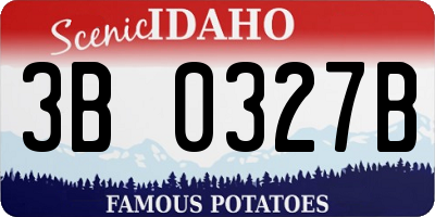 ID license plate 3B0327B