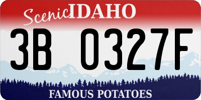 ID license plate 3B0327F