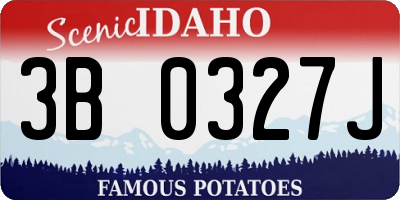 ID license plate 3B0327J