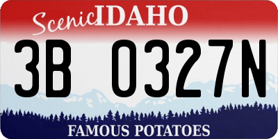 ID license plate 3B0327N