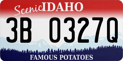 ID license plate 3B0327Q