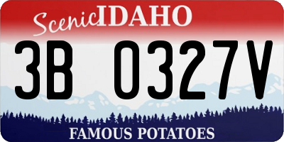 ID license plate 3B0327V