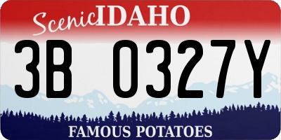 ID license plate 3B0327Y