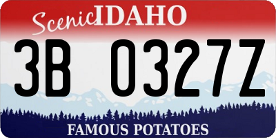 ID license plate 3B0327Z