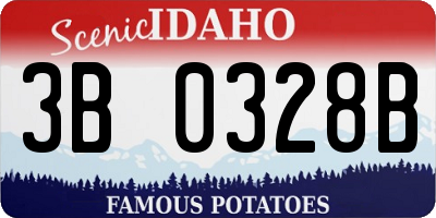 ID license plate 3B0328B