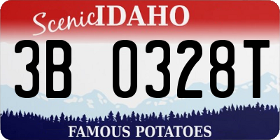 ID license plate 3B0328T