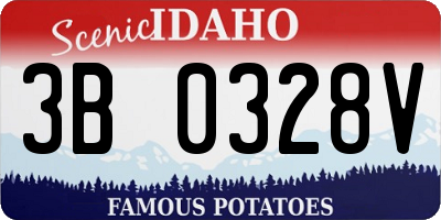 ID license plate 3B0328V