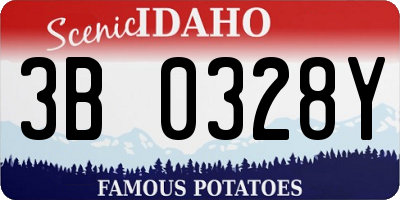 ID license plate 3B0328Y