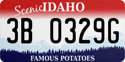 ID license plate 3B0329G