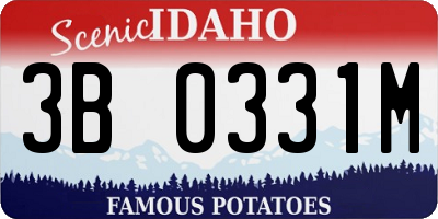 ID license plate 3B0331M