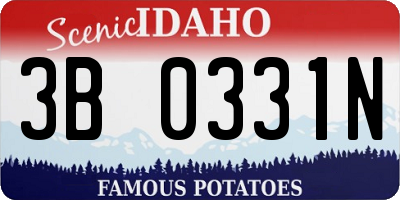 ID license plate 3B0331N