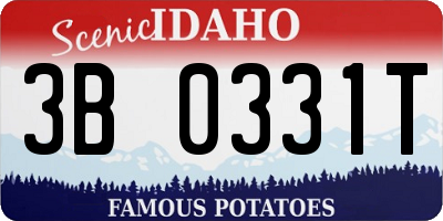 ID license plate 3B0331T