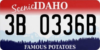 ID license plate 3B0336B