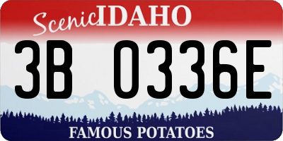 ID license plate 3B0336E