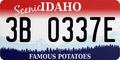 ID license plate 3B0337E