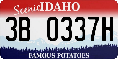 ID license plate 3B0337H