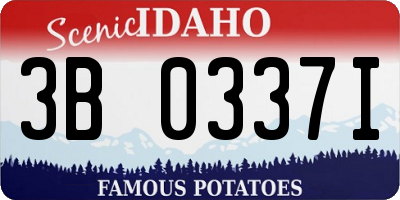 ID license plate 3B0337I