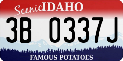 ID license plate 3B0337J