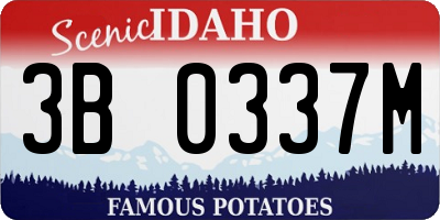 ID license plate 3B0337M