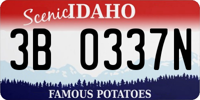 ID license plate 3B0337N