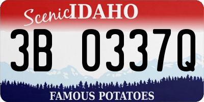 ID license plate 3B0337Q
