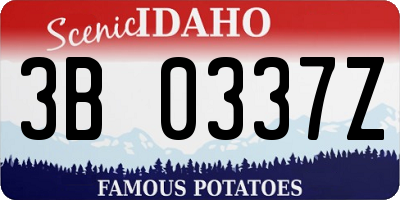 ID license plate 3B0337Z