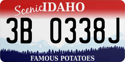 ID license plate 3B0338J