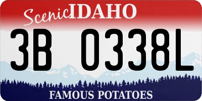 ID license plate 3B0338L