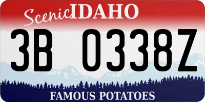 ID license plate 3B0338Z