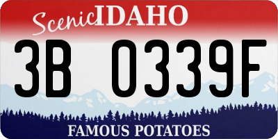 ID license plate 3B0339F