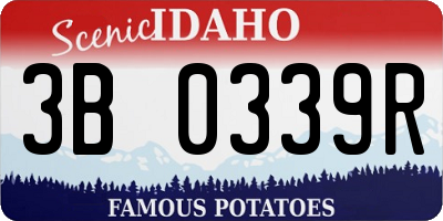 ID license plate 3B0339R