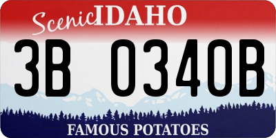 ID license plate 3B0340B