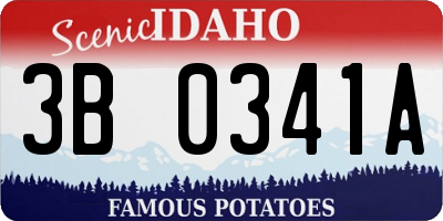 ID license plate 3B0341A