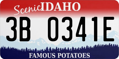 ID license plate 3B0341E